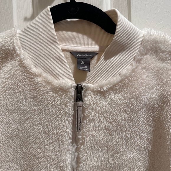 Cream Fleece Zip-Up Jacket - Picture 3 of 5